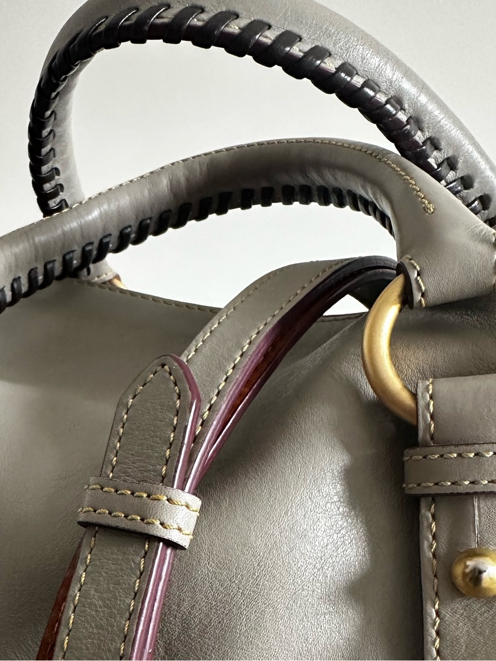 Dooney & Bourke Taupe Florentine Satchel EUC - Picture 9 of 16